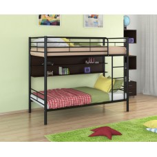 Двухъярусная кровать Севилья - 3П (черный, серый, бежевый, коричневый)